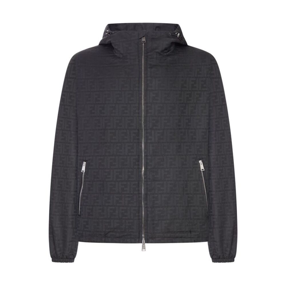 Fendi Men Nylon Blouson With Ff Motif